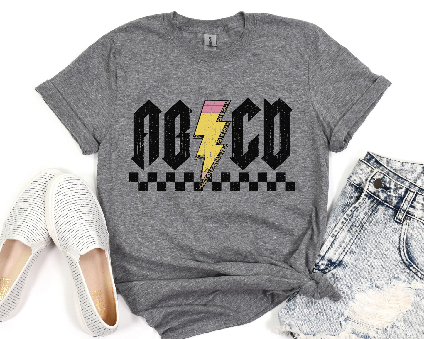 ABCD Distressed Tee